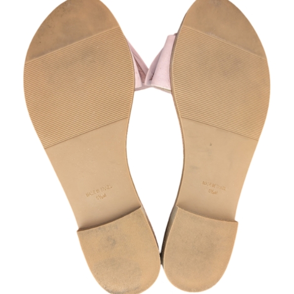 Steve Madden Knotts Pink Bow Slide Sandals Size 6.5 Blush Flat - Picture 8 of 9
